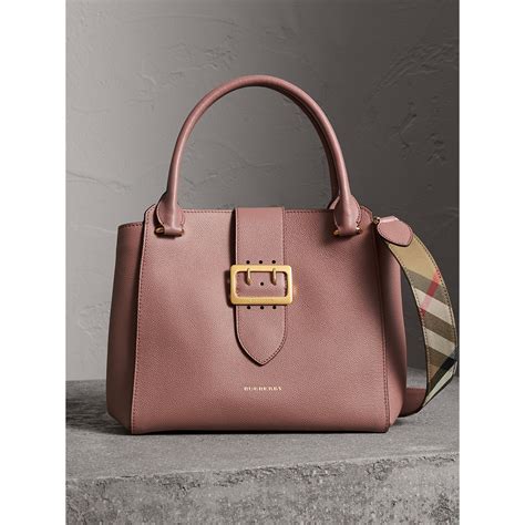 burberry medium coated leather tote|Burberry buckle medium tote pink.